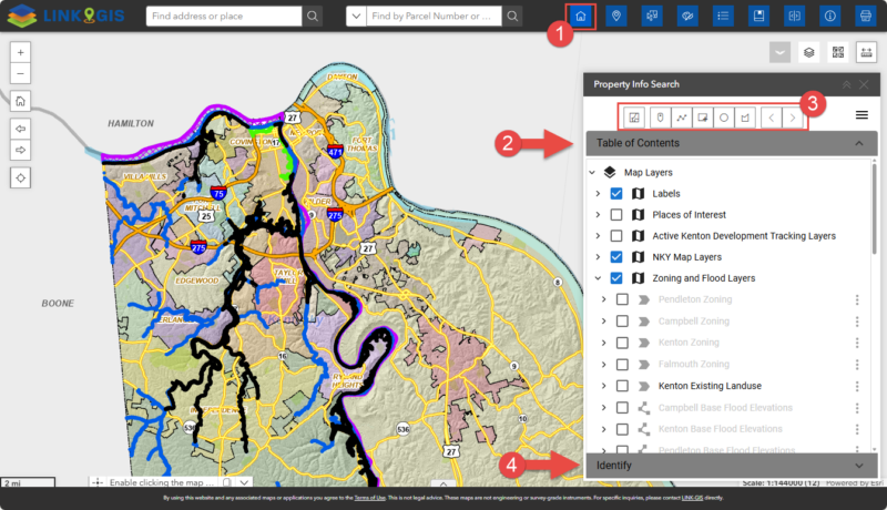 Find Flood Info in the "My property" widget