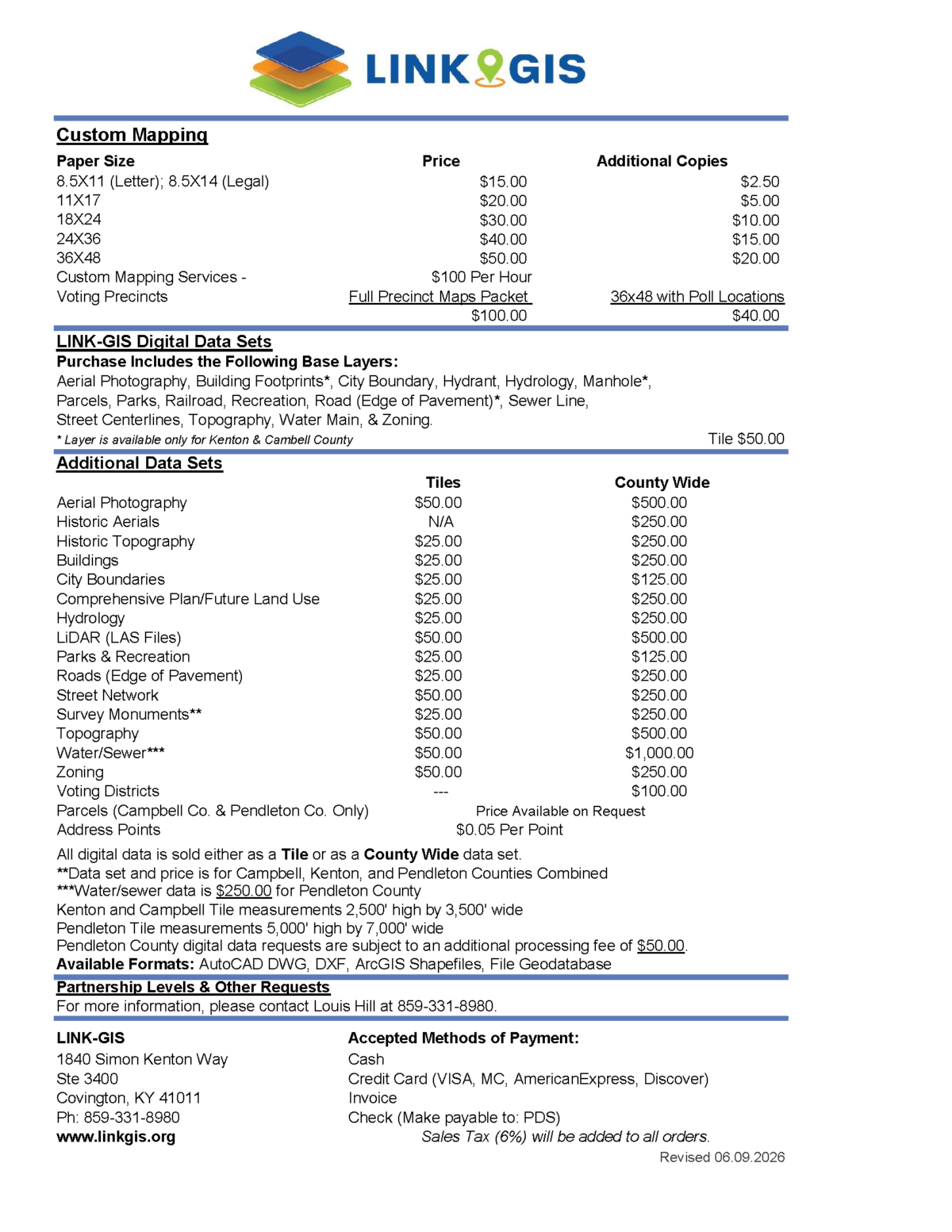 Current Fee Schedule